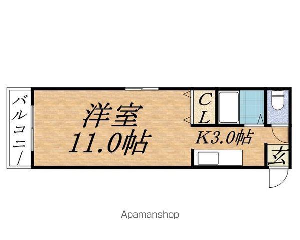 シティノースワン(1K/3階)の間取り写真