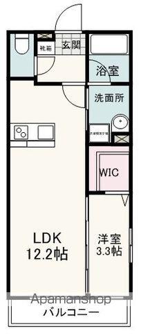 グランデ・カーサ西脇(1LDK/2階)の間取り写真