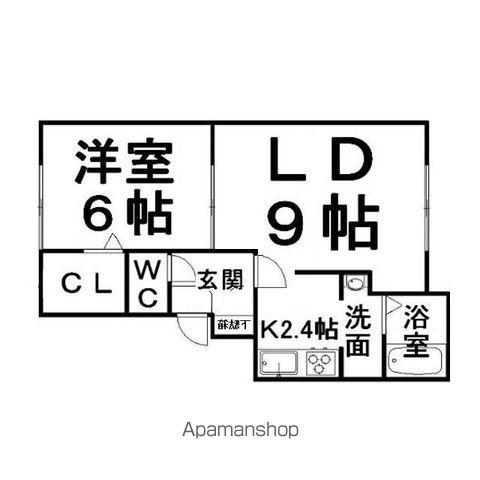 リバティポプラ(1LDK/1階)の間取り写真