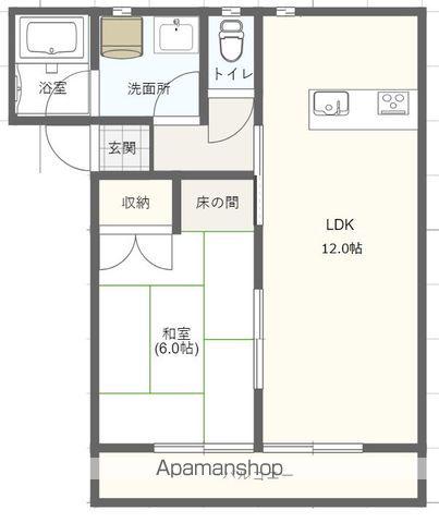 コーポサンライズ(1LDK/2階)の間取り写真