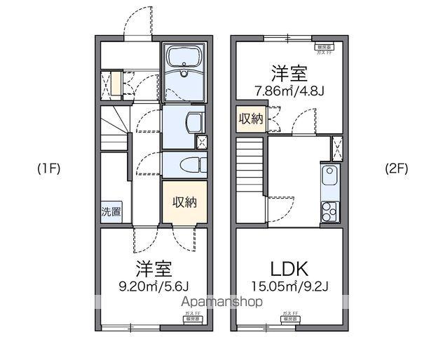 レオネクストすみかわ(2LDK/1階)の間取り写真