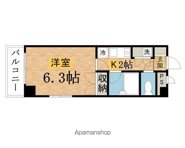 ビレッジコア八王子(1K/3階)の間取り写真