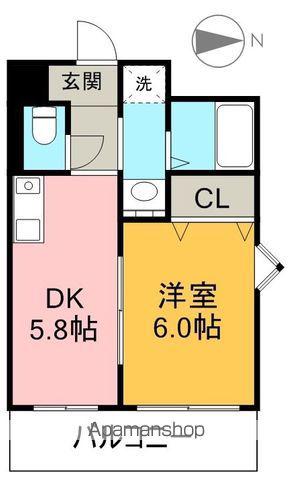 アビタシオン山田(1DK/3階)の間取り写真