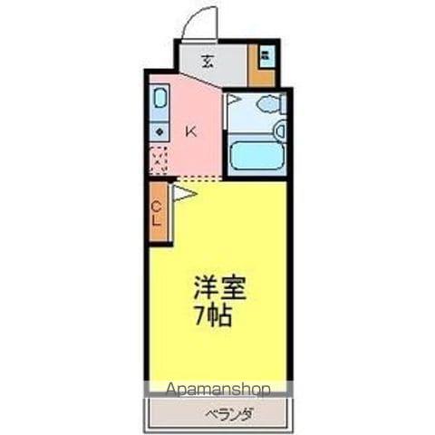 プリシード(1K/2階)の間取り写真