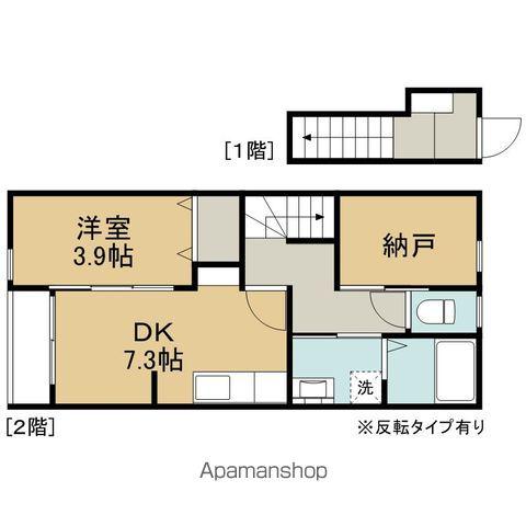 ルーチェドルチェ(1DK/2階)の間取り写真