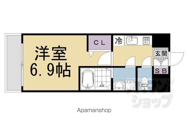 DAIWA GRACE MAISON 京都西七条(1K/2階)の間取り写真