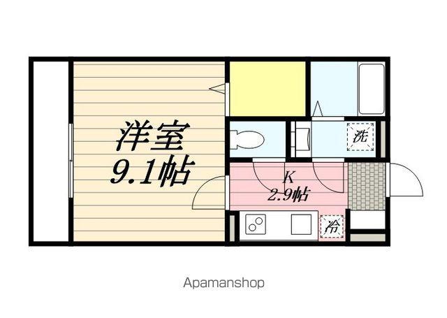 LA VITA E BELLA Ⅲ(1K/1階)の間取り写真