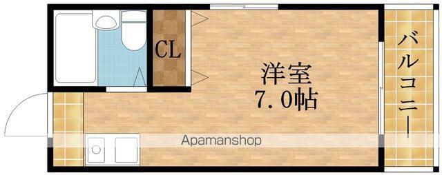 ブルーシィエール(ワンルーム/4階)の間取り写真