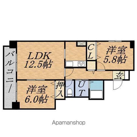 ULS山鼻(2LDK/2階)の間取り写真