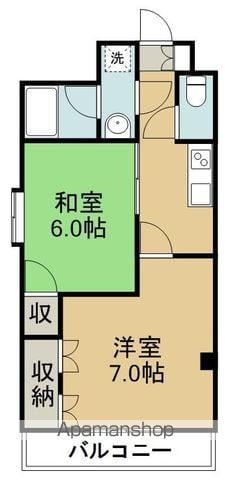 DIO-HORIⅢ号棟(2K/4階)の間取り写真