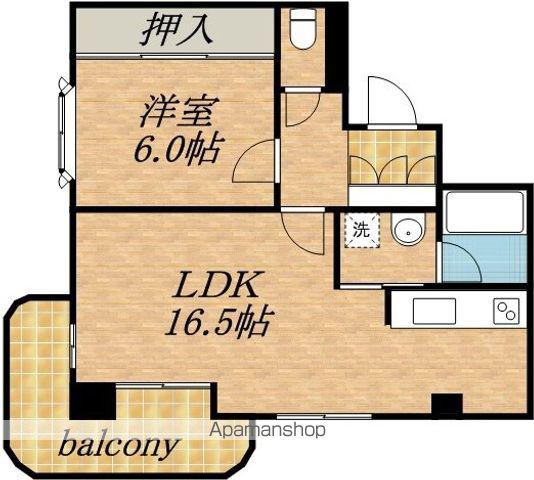 メゾンドブーケパーク(1LDK/4階)の間取り写真