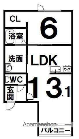 PIATTOⅤ(1LDK/1階)の間取り写真