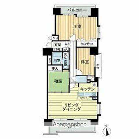 宝マンション岩塚(3LDK/10階)の間取り写真