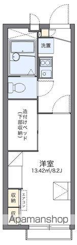 レオパレスサンバードB(1K/2階)の間取り写真