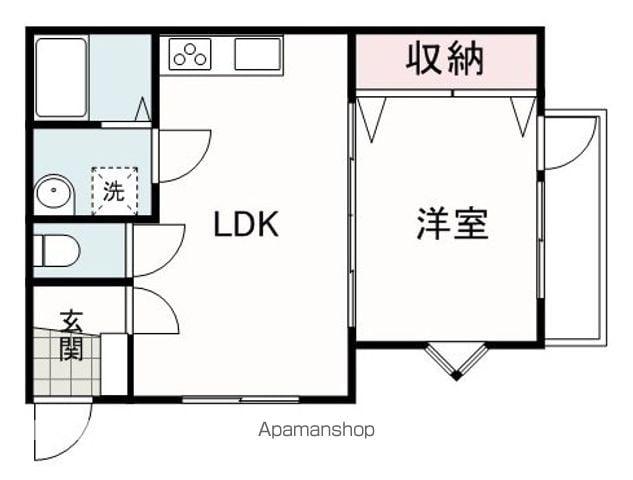 モアクレスト・常磐パーク(1DK/5階)の間取り写真