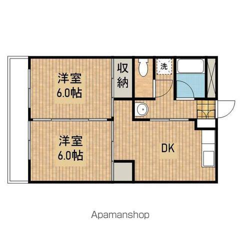 リバーサイド山岸(2DK/2階)の間取り写真