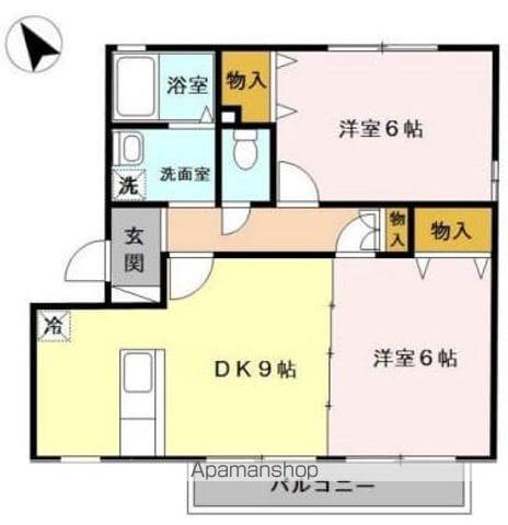 フェニックスA棟(2DK/2階)の間取り写真