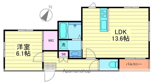フォレスト(1LDK/1階)の間取り写真