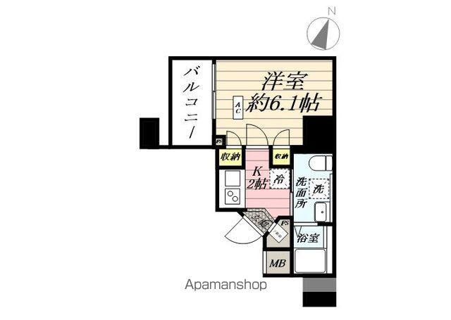 リヴシティ横濱生麦(1K/6階)の間取り写真