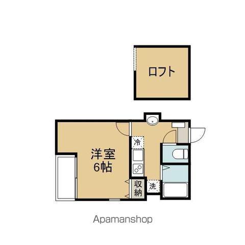 セレンディピティ高円寺(1K/2階)の間取り写真