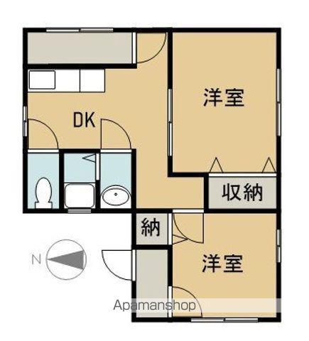 坂上アパート(2DK/2階)の間取り写真