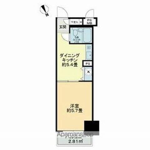 ライオンズマンション板橋(1DK/7階)の間取り写真