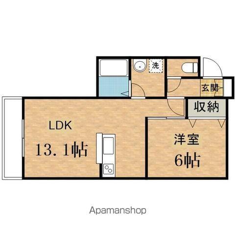 ディールーム松木B(1LDK/3階)の間取り写真
