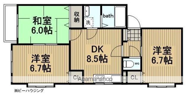 光コーポ(3DK/1階)の間取り写真