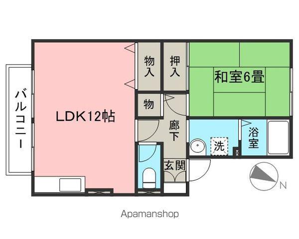 AERIE TAKAKURA(1LDK/2階)の間取り写真