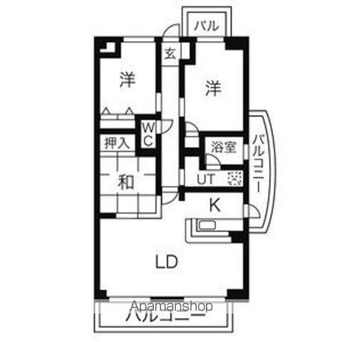 STAGE・M(3LDK/3階)の間取り写真