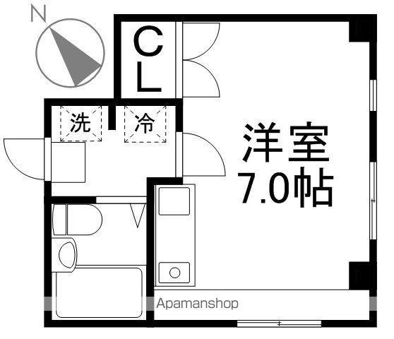 サンハイム(ワンルーム/1階)の間取り写真