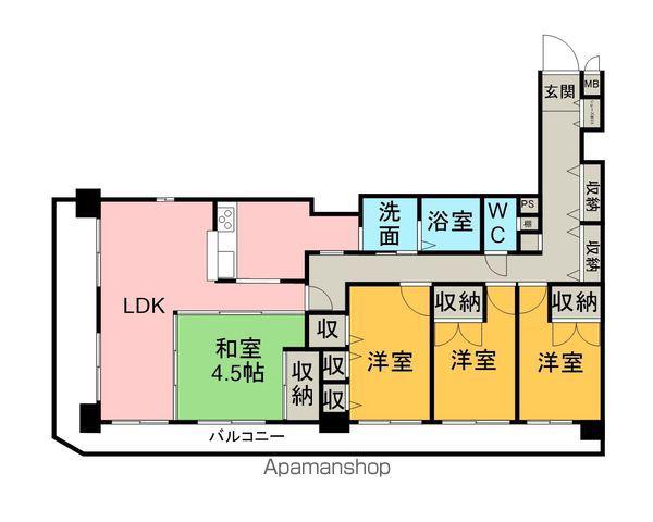 シャトレー祥南(4LDK/6階)の間取り写真