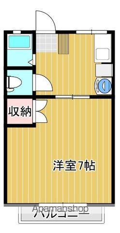 シティハイムコーポセブン(1K/2階)の間取り写真