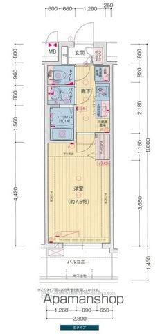 プレサンス上前津オレシア(1K/2階)の間取り写真
