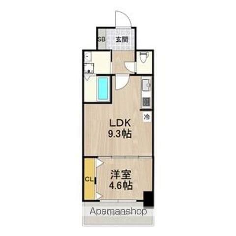 セノアタワー新大阪(1LDK/3階)の間取り写真