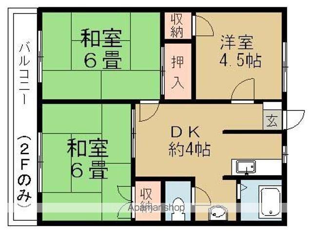 オザワハイツ(3DK/1階)の間取り写真