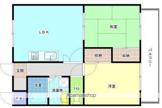 エルドラードA番館(2LDK/8階)の間取り写真