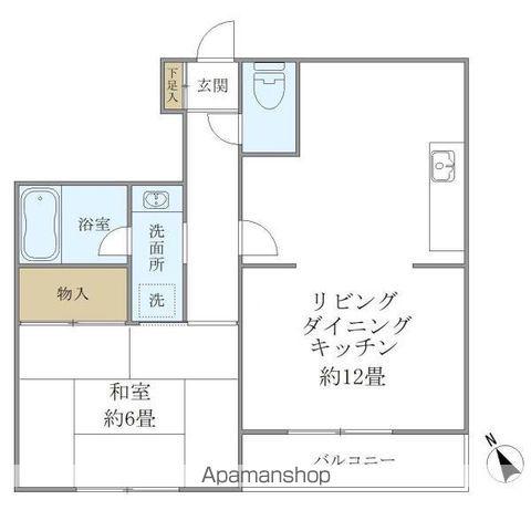 クレル洸雙(1LDK/2階)の間取り写真