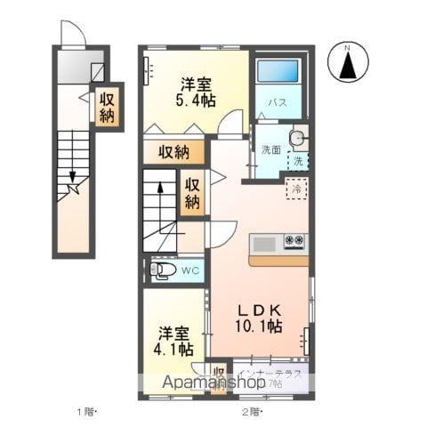 ベル シエル(2LDK/2階)の間取り写真