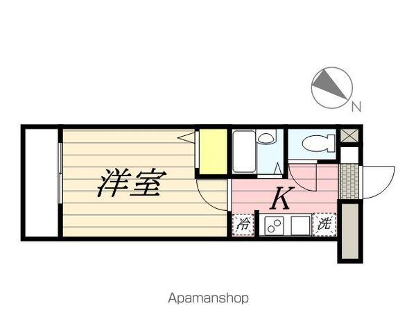 パウロニアバレーテイク2ポートサイド(1K/7階)の間取り写真