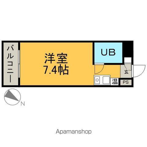 グリーンパークハイツ西山(ワンルーム/2階)の間取り写真