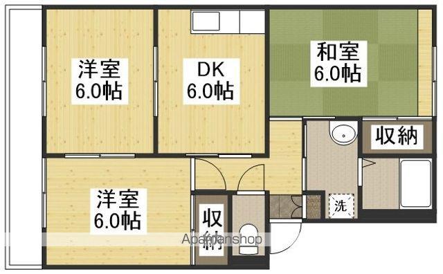 コスモハウス(3DK/2階)の間取り写真