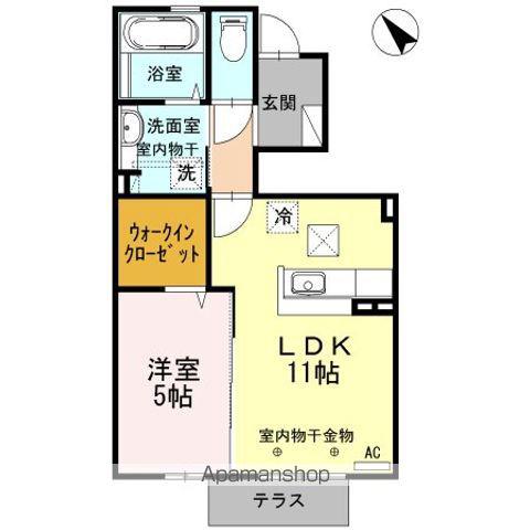 ポルト ボヌール(1LDK/1階)の間取り写真