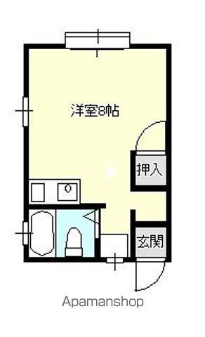 アオイコーポ(ワンルーム/1階)の間取り写真