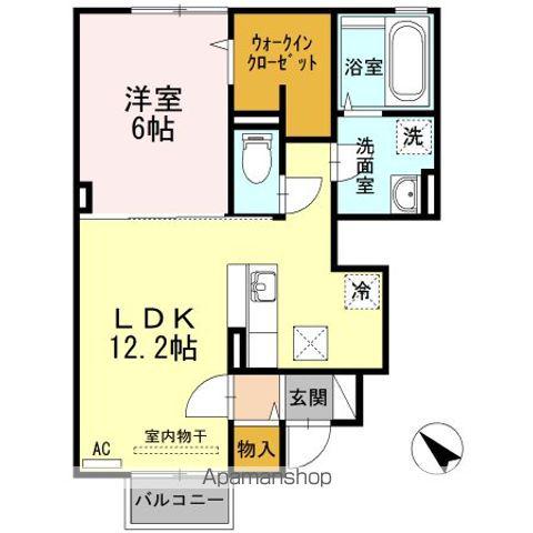 こもれび 参番館(1LDK/1階)の間取り写真