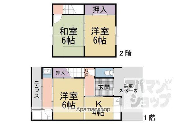西野山百々町貸家(3K)の間取り写真