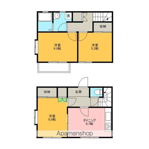 ルーミー甲府90号館(3DK)の間取り写真