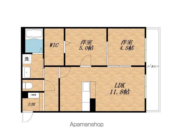 ハートフル エトワール(2LDK/1階)の間取り写真
