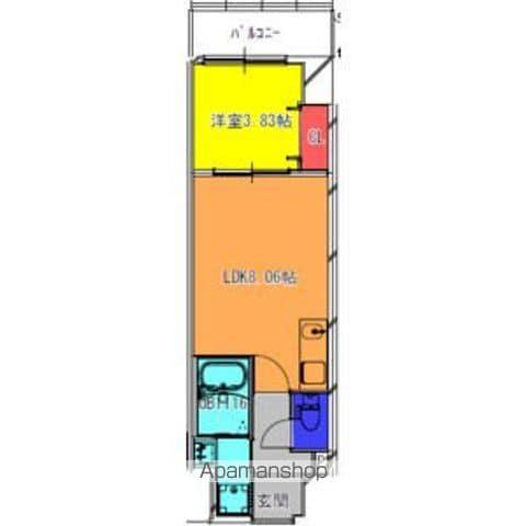 FREEDOM RESIDENCE堺寺地町(1LDK/3階)の間取り写真