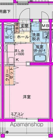 FUKUNASU 江平東(ワンルーム/3階)の間取り写真